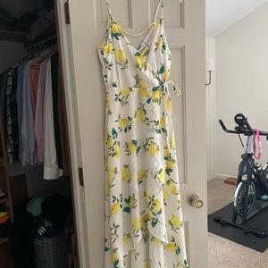 High low wrap dress